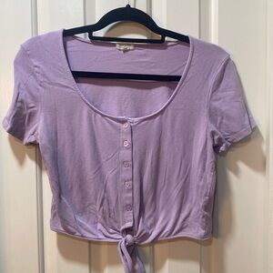 Heart & Hips lavender crop top